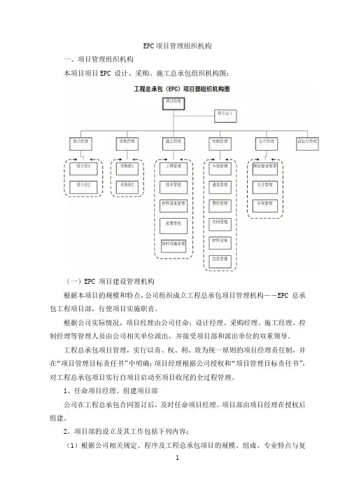 EPC项目管理组织机构【整编】