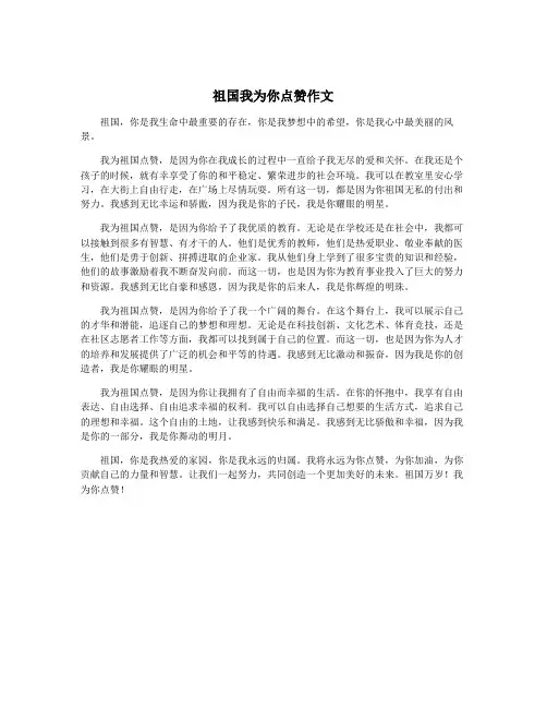 祖国我为你点赞作文