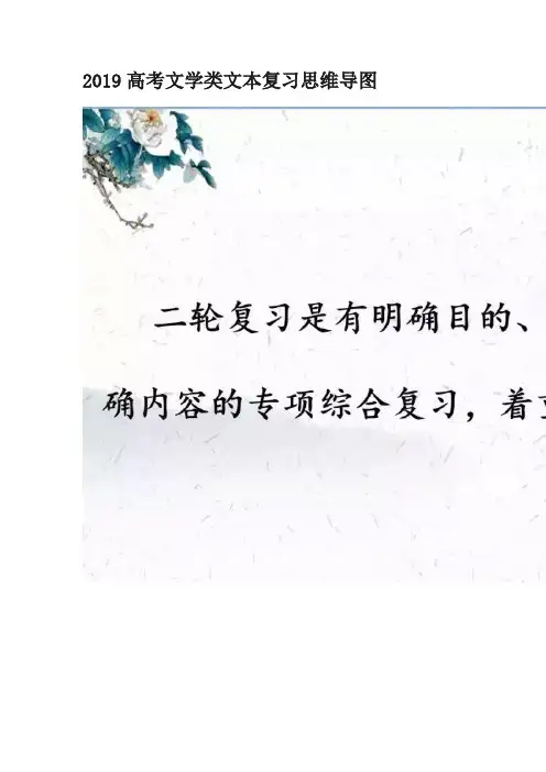 2019高考文学类文本复习思维导图