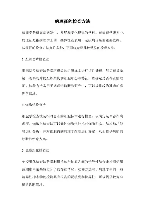 病理征的检查方法