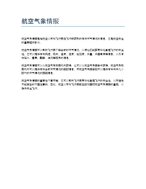 航空气象情报