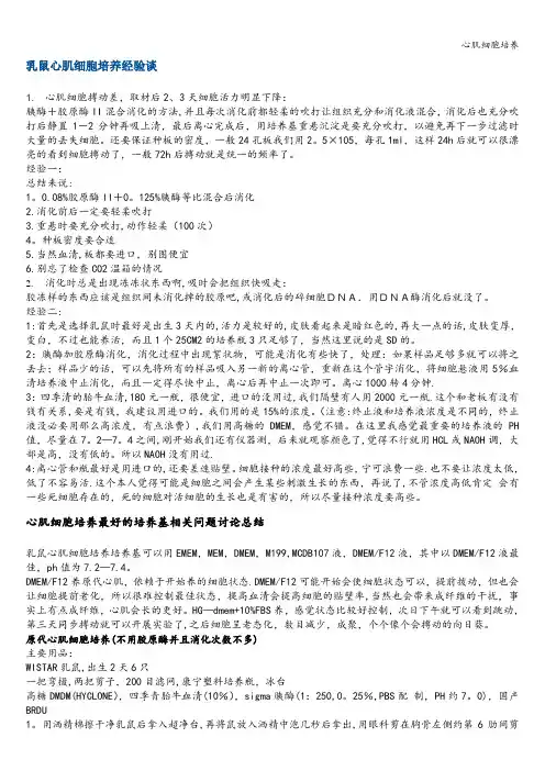 心肌细胞培养