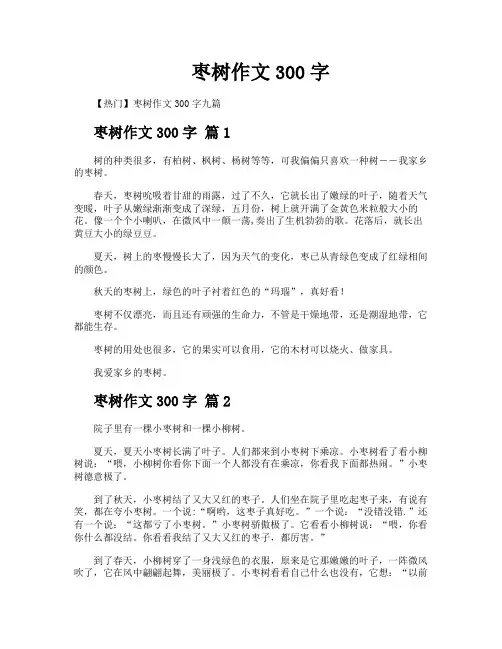 枣树作文300字