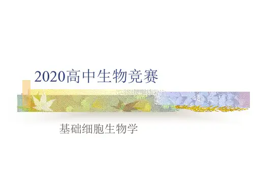2020高中生物竞赛—细胞生物学基础06内质网和核糖体(共74张PPT)