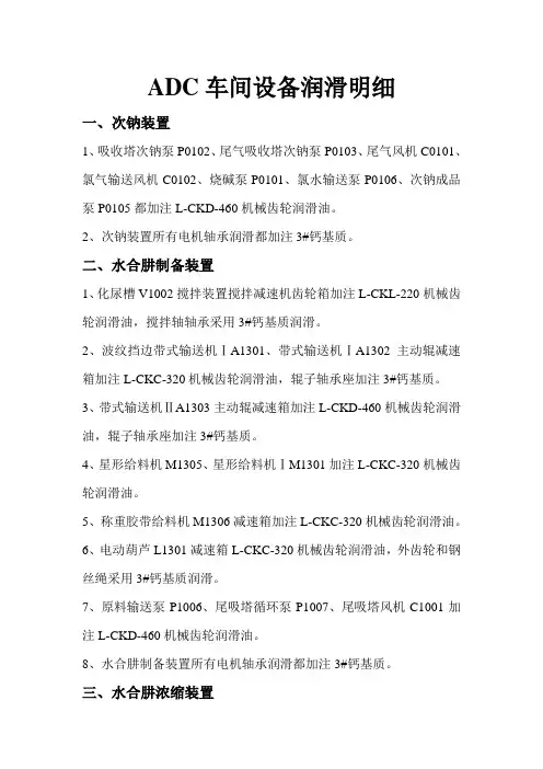 设备用油台帐
