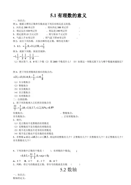 5.1有理数的意义
