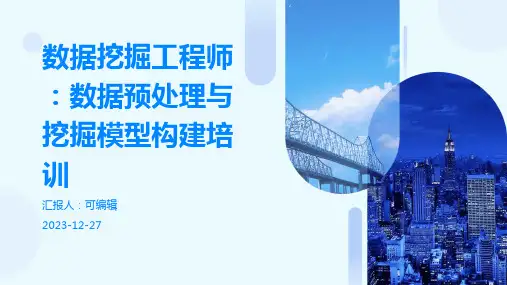 数据挖掘工程师：数据预处理与挖掘模型构建培训ppt