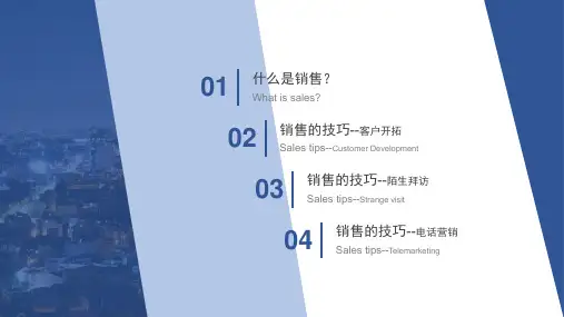商务市场营销销售技巧培训内容PPT演示