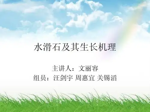 水滑石及其生长机 - 副本