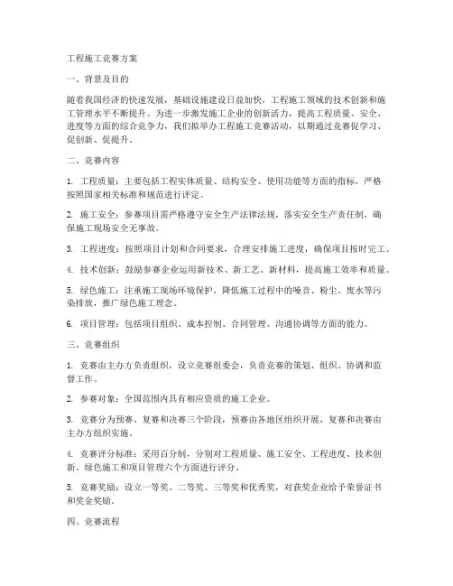 工程施工竞赛方案