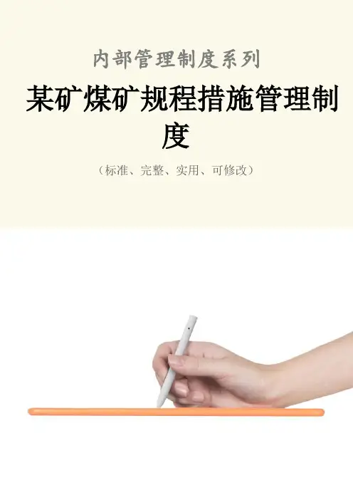 某矿煤矿规程措施管理制度范本