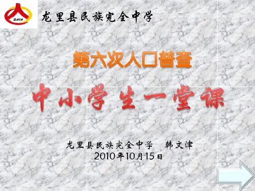 第六次人口普查一堂课课件