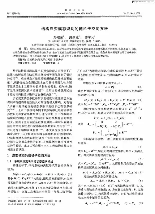 结构应变模态识别的随机子空间方法