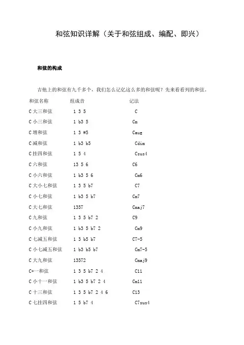 和弦知识详解