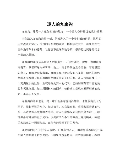 迷人的九寨沟