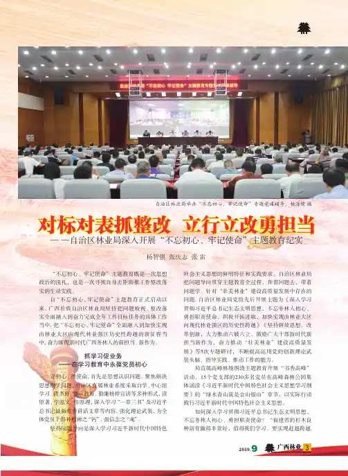 对标对表抓整改 立行立改勇担当——自治区林业局深入开展“不忘