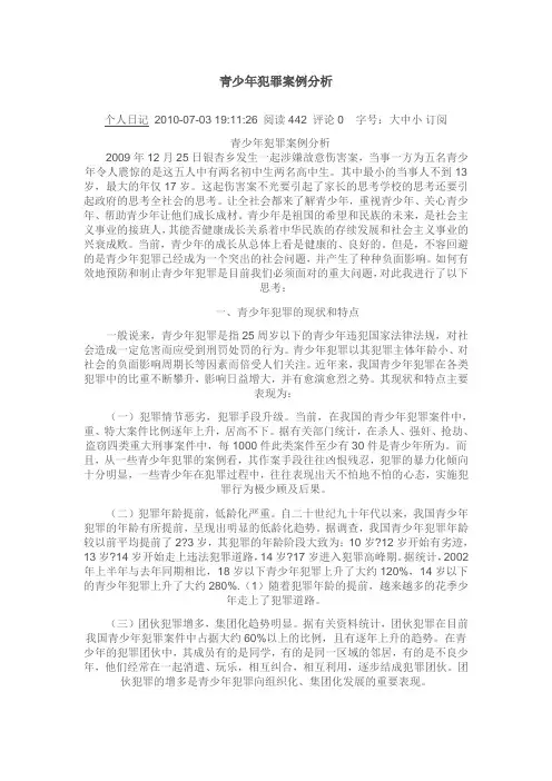 青少年犯罪案例分2