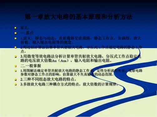 放大电路的基本原理和分析方法(共20张PPT)