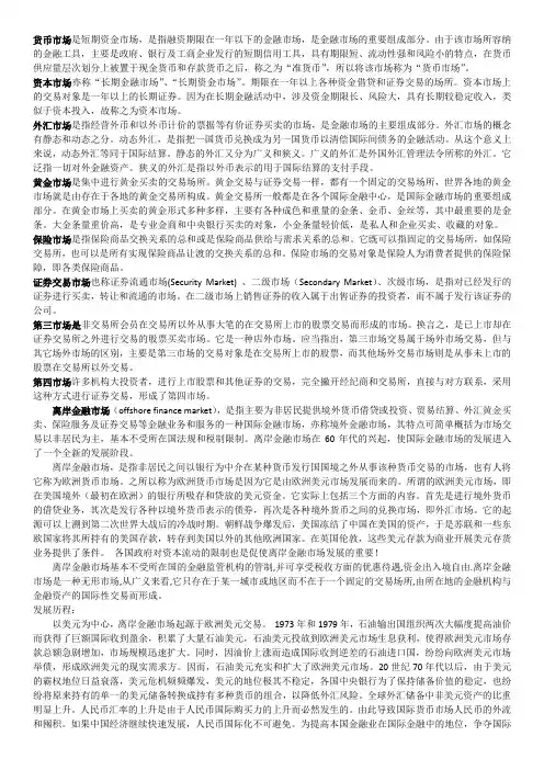 离岸金融市场
