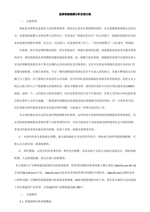 监狱智能视频分析解决方案
