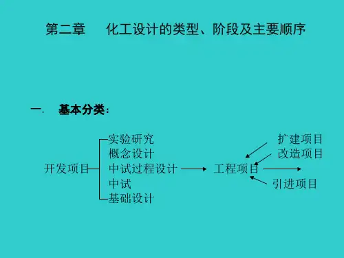 第二章 化工设计的类型、阶段及主要顺序