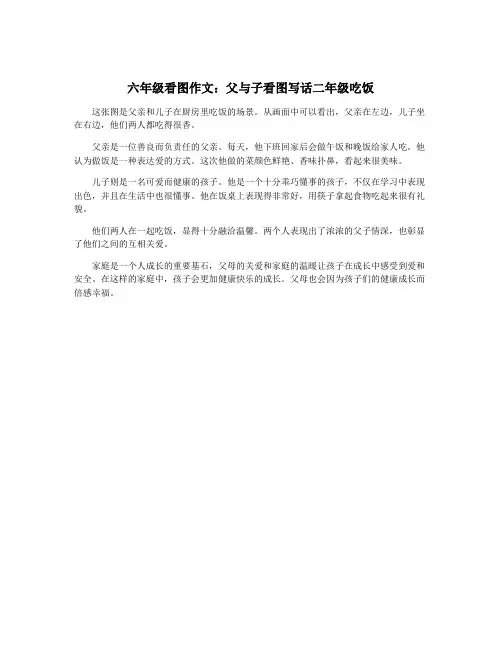 六年级看图作文：父与子看图写话二年级吃饭