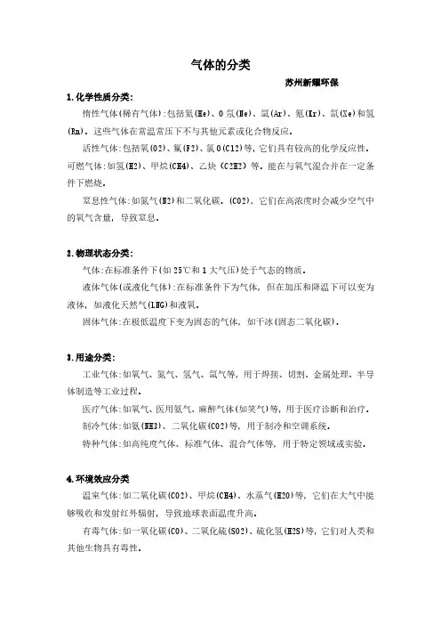 气体的分类