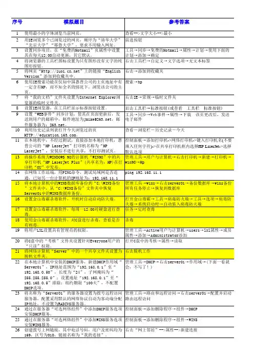 ATA网管员考试操作模拟题库