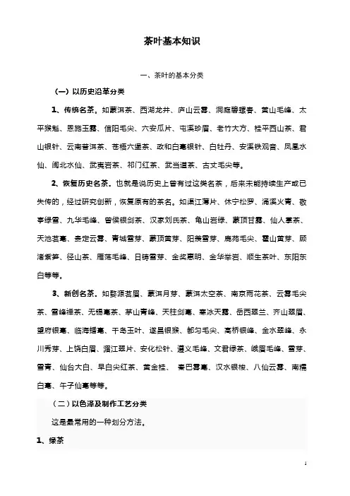 茶叶知识大全