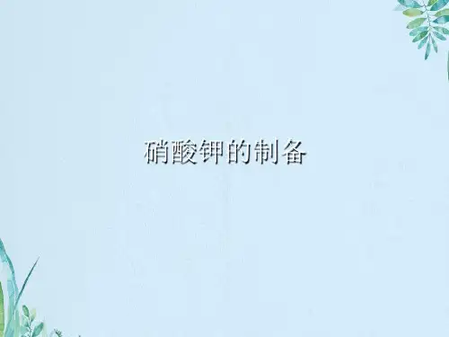 硝酸钾的制备