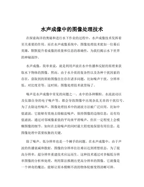 水声成像中的图像处理技术