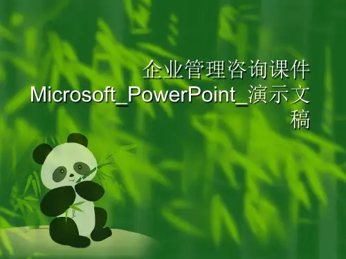 企业管理咨询课件Microsoft_PowerPoint_演示文稿