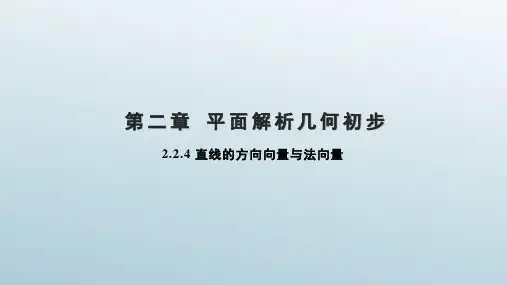 直线的方向向量与法向量