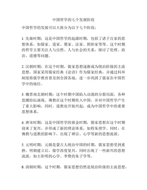 中国哲学的七个发展阶段