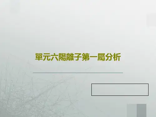 单元六阳离子第一属分析17页PPT