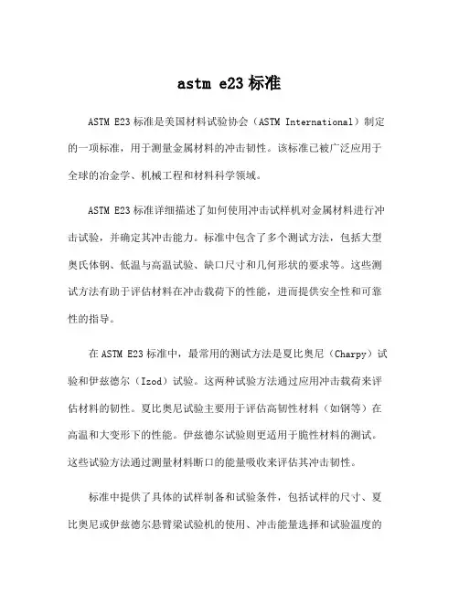 astm e23标准