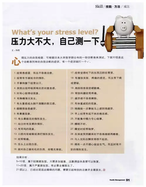 压力大不大,自己测一下