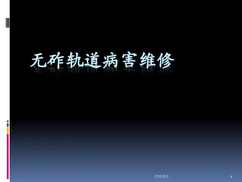 无砟轨道病害维修(深度讲解)