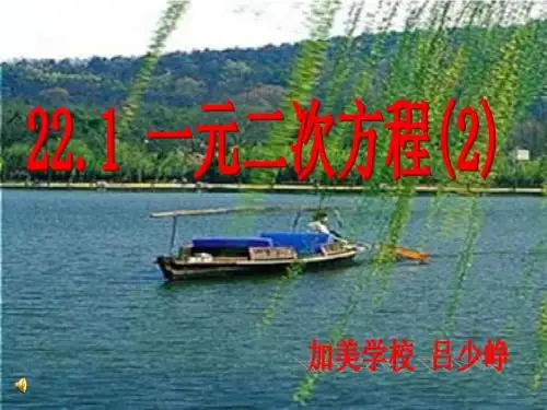 22.1一元二次方程(二)