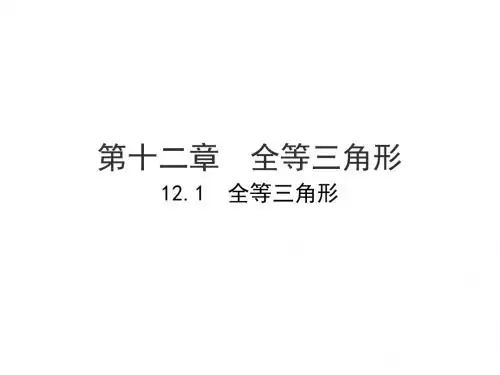 最新人教版初中数学八年级上册第十二章全等三角形复习课ppt课件