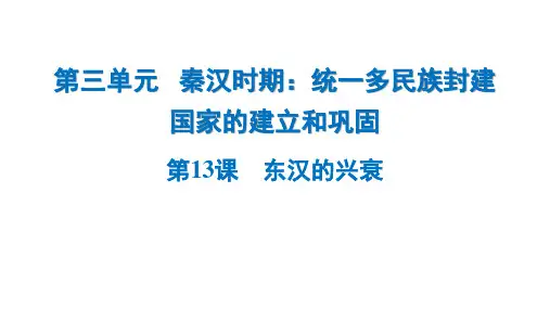3.13《东汉的兴衰》课件精品-历史统编版七年级上册