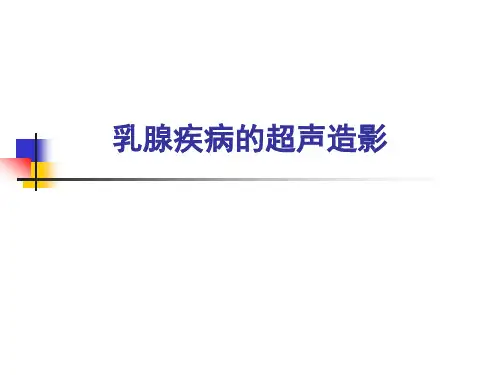 乳腺疾病的超声造影