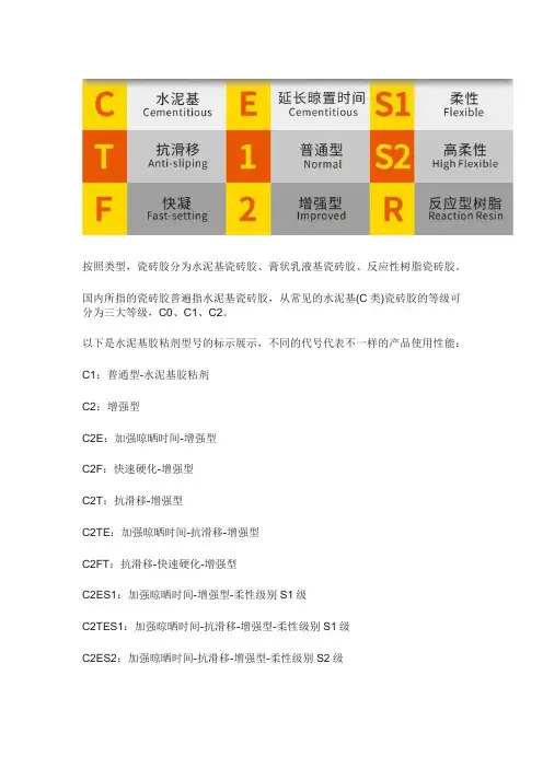 瓷砖胶等级划分和使用