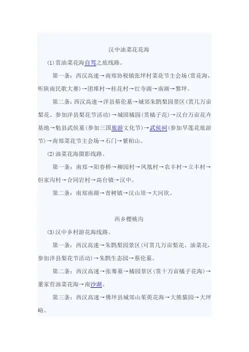 汉中攻略