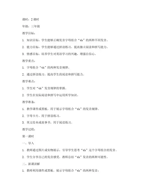 小学英语自然拼读模板教案