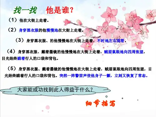 作文指导：细节描写(公开课)56196精品PPT课件