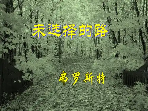 部编人教版七年级下册语文《外国诗两首：未选择的路》ppt课件