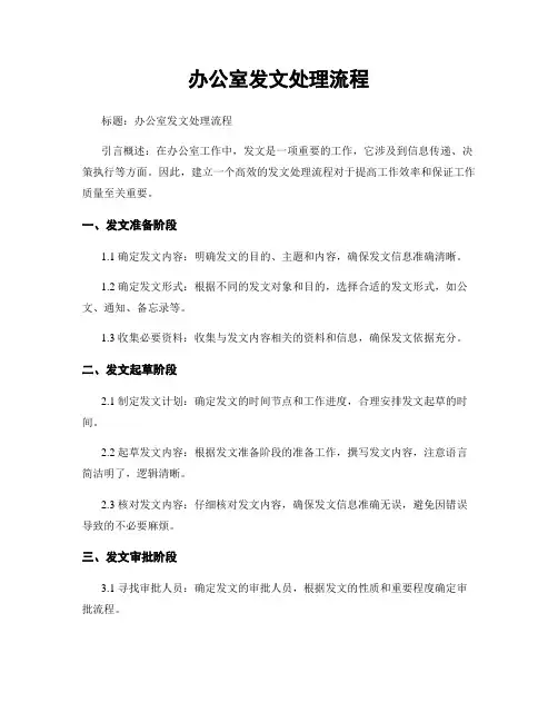 办公室发文处理流程