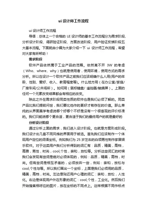 ui设计师工作流程