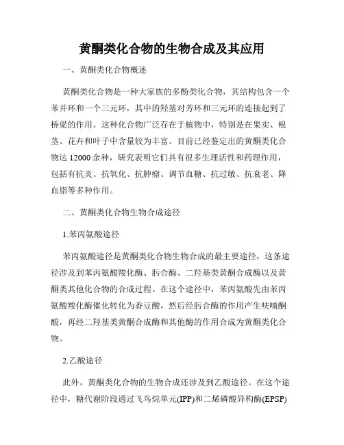 黄酮类化合物的生物合成及其应用